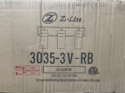 Z-Lite 3035-3V-RB Fontaine 3 Light 24'' W Bathroom Light - Rubbed Brass *READ*