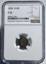 1830 Capped Bust Half Dime Silver H10c NGC F15