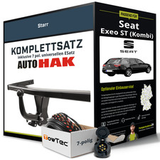 Für SEAT Exeo ST (Kombi) Typ 3R5 Anhängerkupplung starr +eSatz 7pol uni 09- NEU