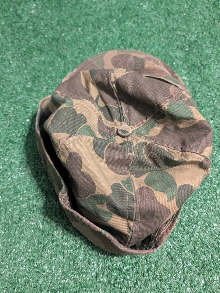 Vintage 1950s Frogskin Camo Hunting/Military Cap Hat Size 7 1/8 - Image 3 of 4