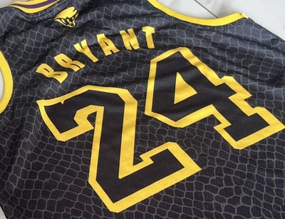 Kobe Bryant #24 Youth Jersey Boys 10/12 Black Gold Purple Snake Skin Mamba  Style