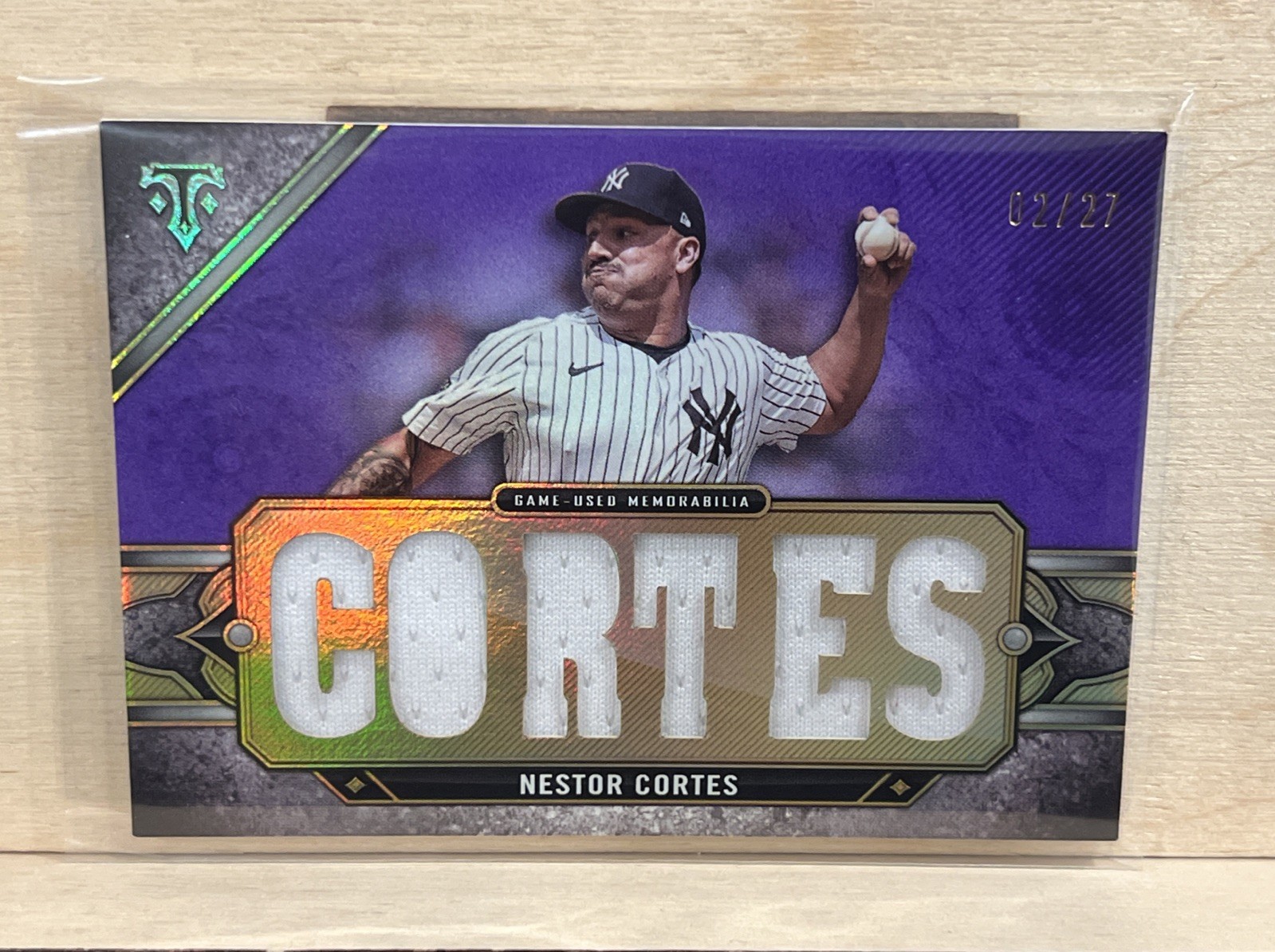 2024 Topps Triple Threads Purple Relic Nestor Cortes TTR-NC2 27/27