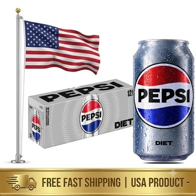 Diet Pepsi Cola Soda Pop 12 fl oz 12 Pack Cans