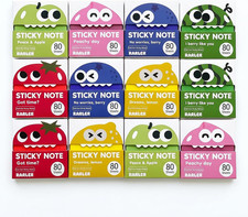 12 Packs of Transparent Pull-Out Sticky Notes with Strong Adhesion Office