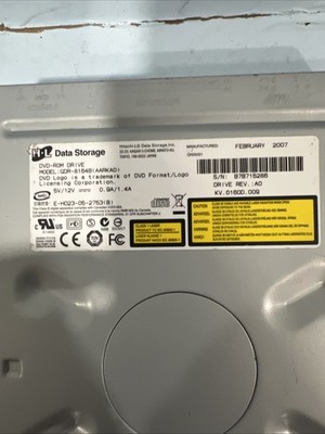 H-L Hitachi LG Data Storage GDR-8164B Internal IDE CD-ROM DVD-ROM Drive Black