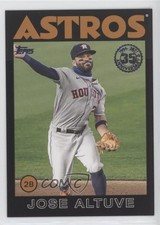 2021 Topps 1986 Baseball 35th Anniversary Black 96/299 Jose Altuve #86B-24 0hy8