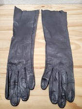 Vintage France Washable Real Kid Gray Leather Long Glove Size 7