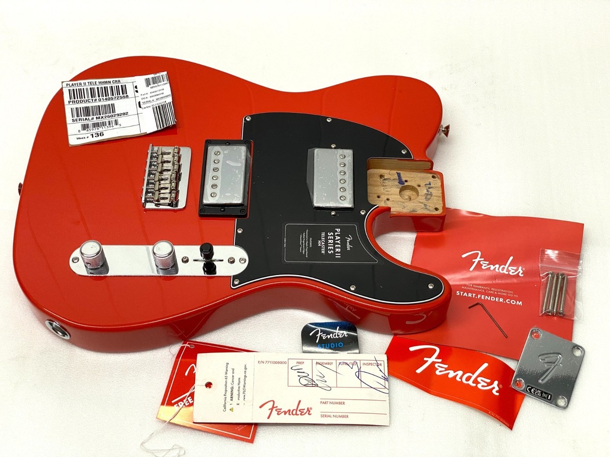 Genuine Fender Tele HH Player II LOADED BODY Coral Telecaster
