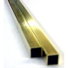 K S 8154 Brass 0.014 in. Thick Square Tube 7/32 O.D. x 12 L in.