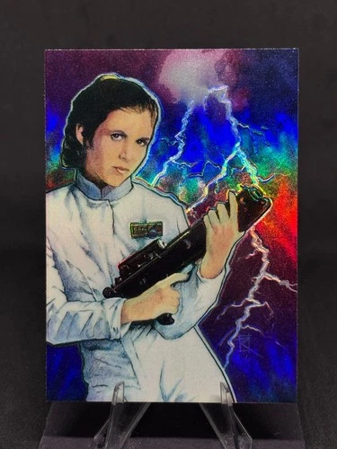 Princess Leia 1996 Topps Finest Chromium Star Wars #3 Refractor