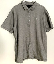 Travis Mathew Polo Shirt Mens XL Gray Stretch Short Sleeve Golf Performance EUC