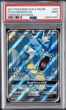 2017 POKEMON SUN & MOON CRIMSON INVASION #101 FULL ART/GYARADOS GX PSA 9