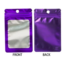 Purple Matte Self-Sealing Bag with See-Through Window For Packaging Art Craft