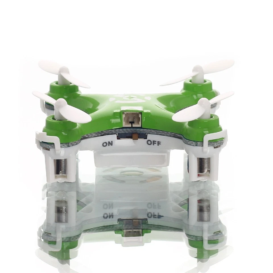 Green Mini RC Drone 2.4G 4CH 6-Axis Quadcopter LED Aircraft Toy w Remote Control - Image 3 of 4