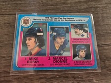 1979-80 Topps hockey #5 1978-79 Power Play Goal Leaders Bossy/Dionne/McDonald