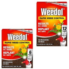 Weedol Rapid Concentrate 6 & 12 Tubes - Fast Acting Garden Weed Control Solution