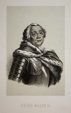 Wilhelm IV. v. Oranien Nassau Niederlande Holland Portrait Lithographie 19. Jh.