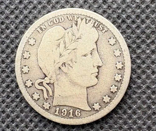 1916-D 25C Barber Quarter FREE SHIPPING