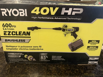 #ad RYOBI RY124050 40V 600 PSI Brushless EZClean POWER WASHER Bare Tool New $77.00
