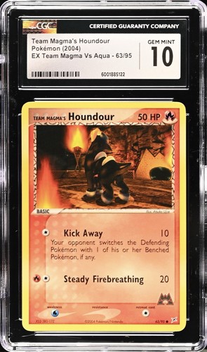 Team Magma's Houndour graded CGC 10 for sale on eBay