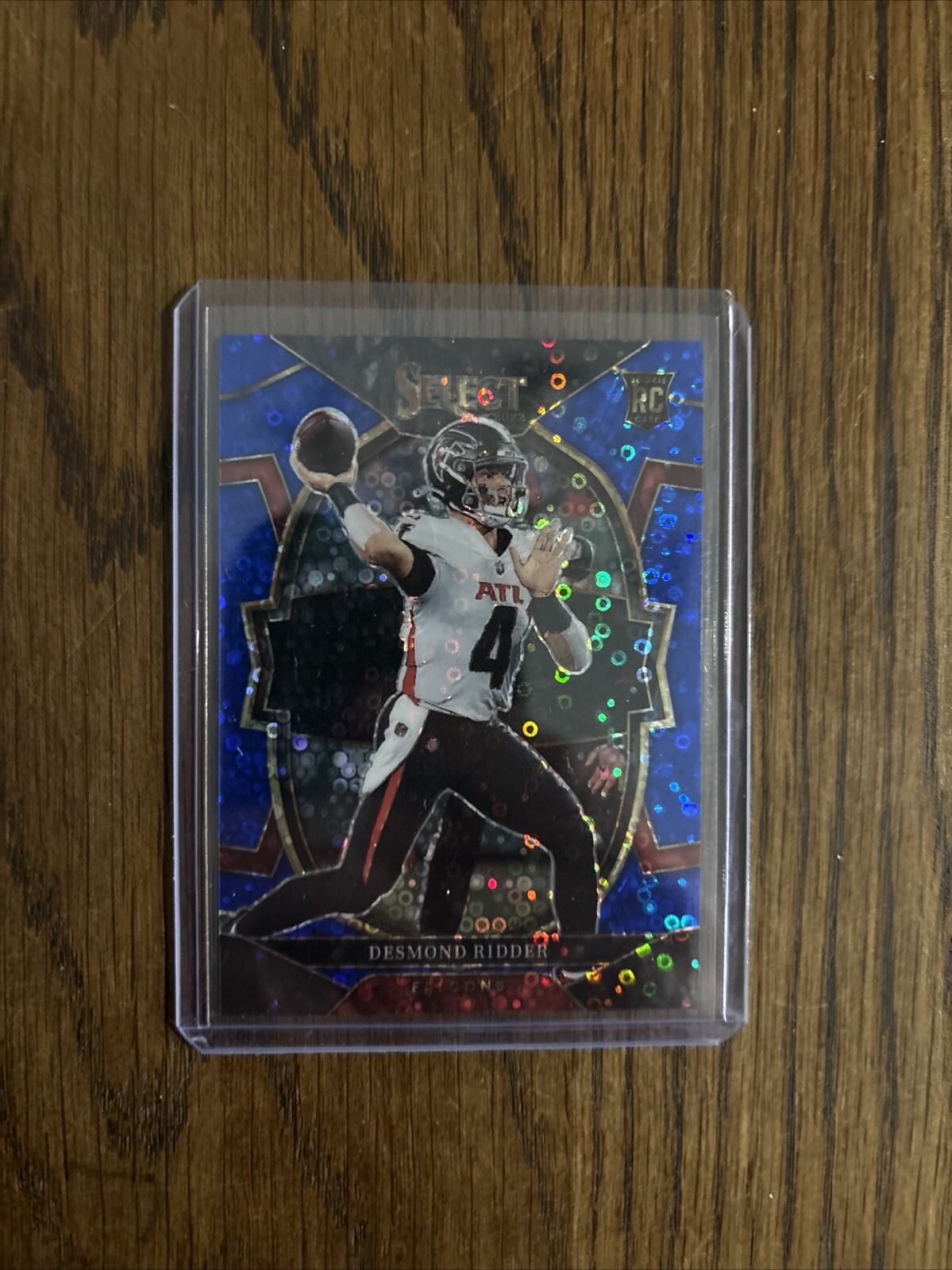 2022 Panini Select Desmond Ridder Blue Disco Prizm /25 #36 Atlanta Falcons