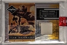 Franco Harris 2007 Leaf Limited Autographed/Seam Patch SLP 18 of 25 Sealed