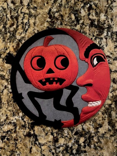U Pick Vintage Inspired Pumpkin Man, Man in Moon Halloween Cardstock Decoration - Picture 2 of 10