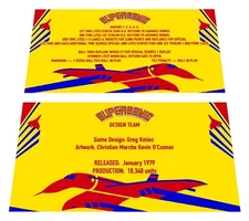 Bally Supersonic Pinball Custom Apron Instruction Cards Hi Resolution