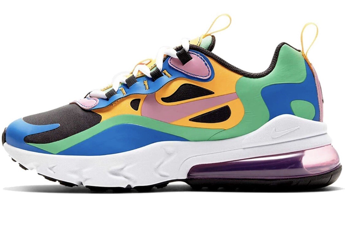 NIKE WOMEN/YOUTH SIZE NIKE AIR MAX 27O REACT(GS)  CU4668-001 FREE SHIPPING