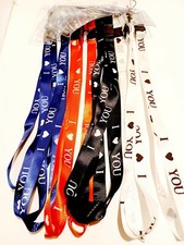 12 Lanyard Neck Strap Key Chain Ring ID Holder I Love You Lanyards