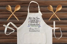 No one has Died from my Cooking Yet Christmas Gift - Kitchen Apron Adult Size