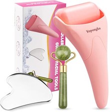 Ice Roller  Gua Sha Tool Set,Gift for Face - Wrinkles Lifting,Improve Puffiness
