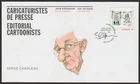 Canada #3300, Editorial Cartoonists, Serge Chapleau, First Day Cover, FDC 2021