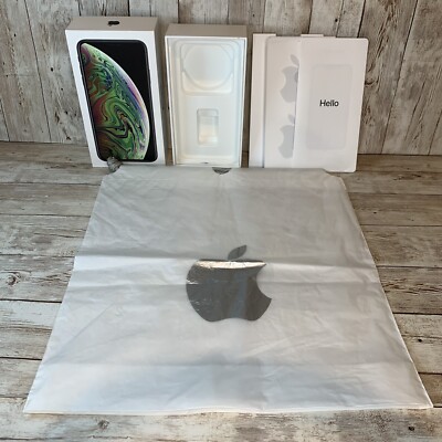 EMPTY RETAIL OEM BOX Apple iPhone XS Max Space Gray Silver 64gb with Extras