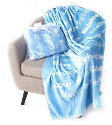 BlankieGram Faith Message Plush Throw Blanket Religious Themed | 5 colors