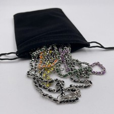 Black Velvet Drawstring Jewelry Organizer Wedding Gift Bag 5.75" X 4" Set of 9