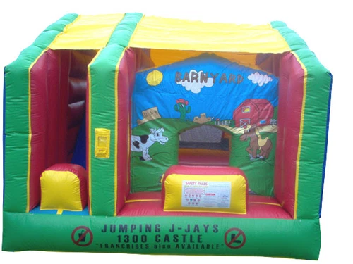 4mx4m Barnyard JumpnSlide Combo **Commercial** USED MASSIVE JUMPING CASTLE SALE - Picture 1 of 6