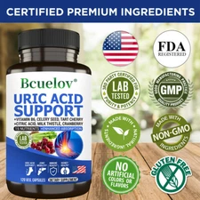 Tart Cherry Extract Capsules with Celery Seed Powerful Uric Acid Cleanse Joint