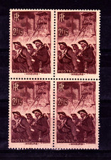 YT 390 x 4 - NEUF**- Année 1938 _  Carré 4 timbres cote 52€
