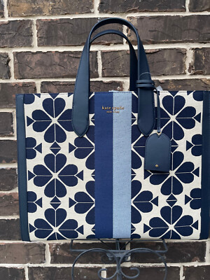 kate spade 花柄 ハンドバッグ ネイビー s-l400.jpg