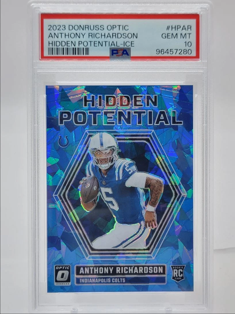 Anthony Richardson Panini Donruss Optic Hidden Potential #HPAR Ice
