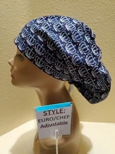Royal Crowns Women's Euro/Chef Surgical Scrub Hat/Cap Handmade