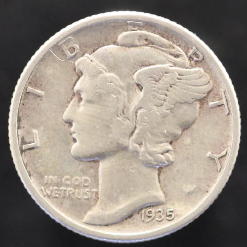 1935 P Mercury Dime - VF - FREE SHIPPING (US593)