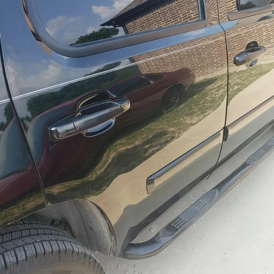 Set of 4 Door Handles Front & Rear For Chevy GMC Tahoe Yukon Sierra 07-14 Black - Image 3 of 4