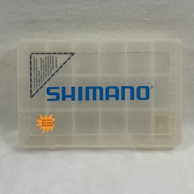 Vintage Shimano Clear Plastic Fishing Lure Tackle Box 18 Component