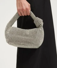 Rhinestone Evening Clutch Bag Fancy Bling Silver Heiress Crystal Mesh Party Bag