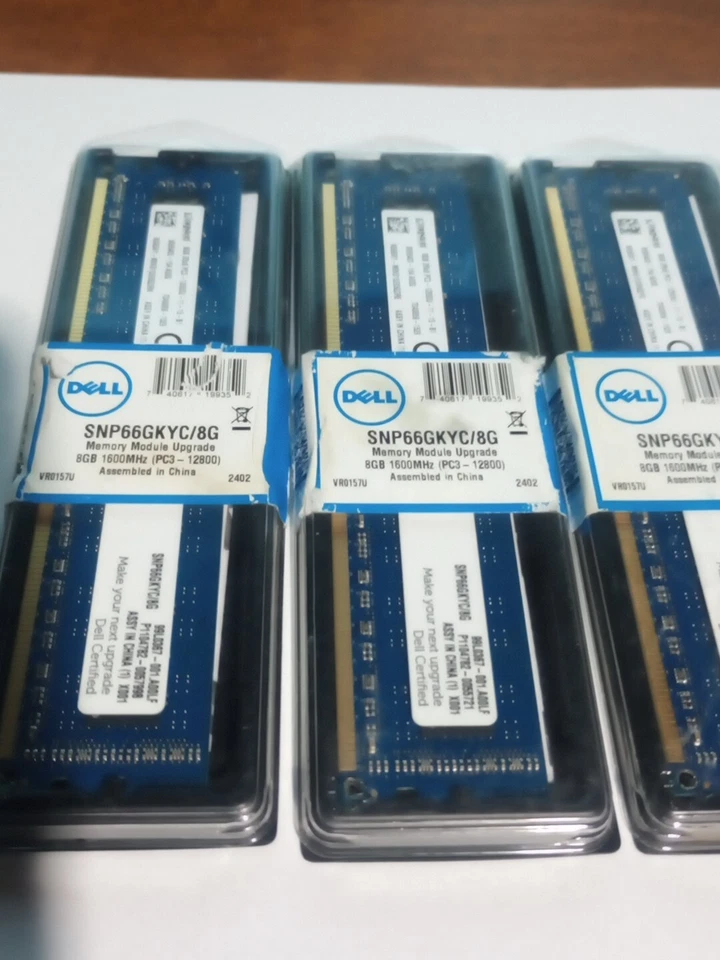 Kingston 24GB (3x 8GB) PC3-12800U DDR3-1600 MHz DIMM Memory SNP66GKYC/8G Dell - Image 3 of 3
