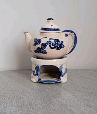 Teapot Oil Warmer Fragrant Diffuser Wax Burner Candle Holder Lamp Home Decor