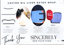 Reusable Castor Oil Pack Wrap Kit for Liver Detox Belly Compression Pad NEW