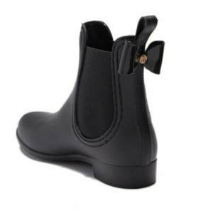 matte black rain booties